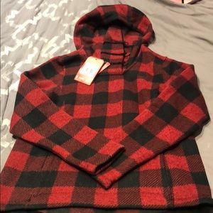 north face crescent hoodie buffalo plaid